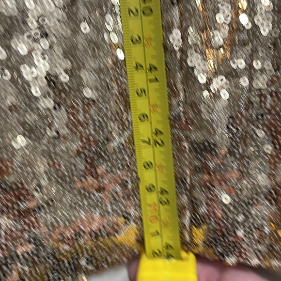 LANE BRYANT UEC Women’s Size 14/16 Gold Sequin Duster Holiday Festive Sparkly - Picture 12 of 15